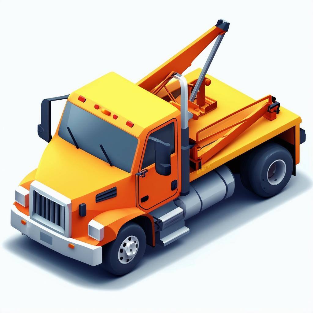 tow truck white background